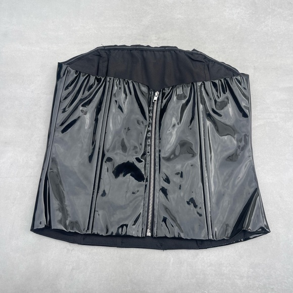 Faux Leather Patent Bustier Corset - Picture 2 of 3